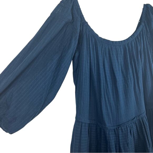 Free People Navy Off-Shoulder Mini Dress - Picture 4 of 14
